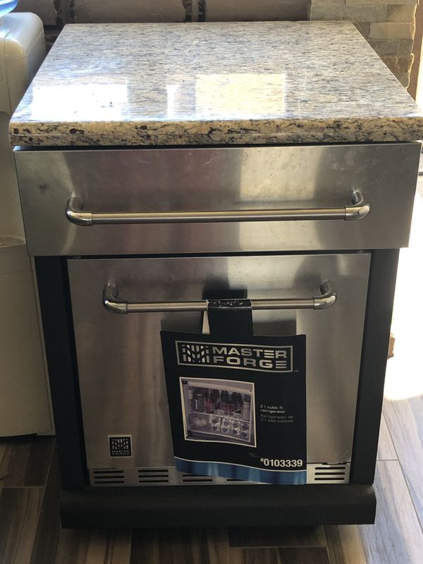 Master Modular Outdoor Refrigerator 2.1 cubic ft granite counter