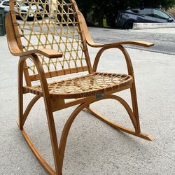 Vintage Norway Maine Snowshoe SnoCraft Rocking Chair