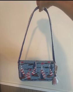 Beaded sailboat shoulder bag