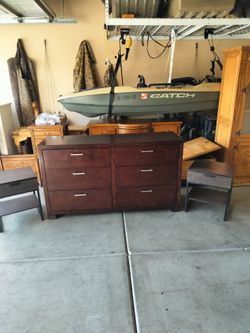 Dresser..All Wood..6 Drawers..60 by 35 by 18