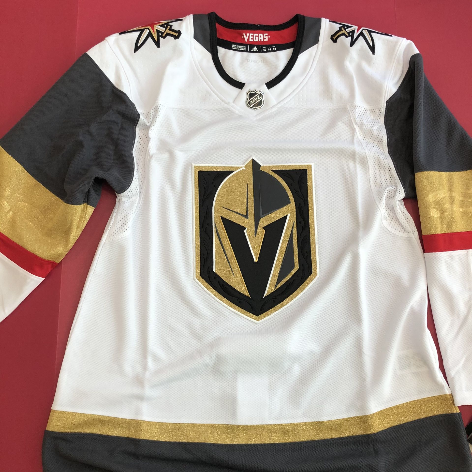 NEW Las Vegas Knights Official Hockey Jersey Sz 52 Large Sewn-on Adidas MSRP=$300