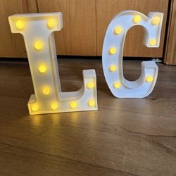 Light up LED letters