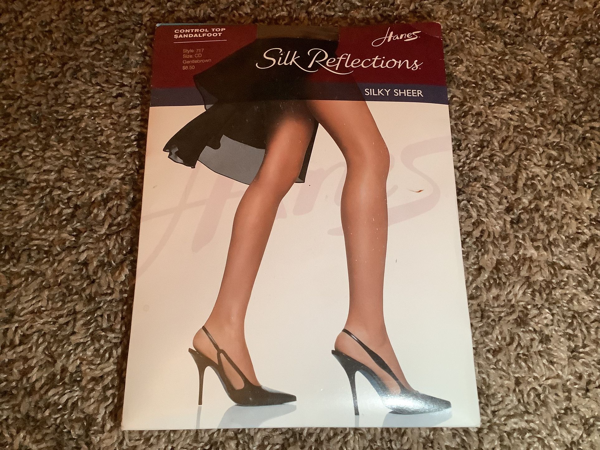 Hanes silk reflections control top pantyhose, color gentle brown, size: CD