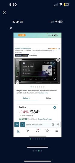 Pioneer Double Din Avh-1550nex