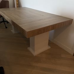 78.7"Versatile Wood Grain Tabletop Dining Table or Office Desk Large