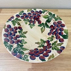 Crate & Barrel Large Italian Hand Painted Serving or Decorative Bowl