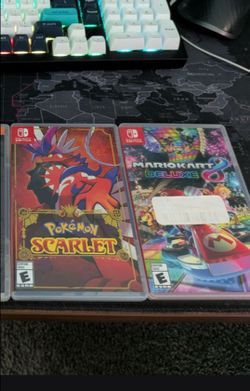 Pokemon Scarlet and Mario Kart 8 Deluxe
