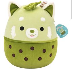 Squishmallows Original 14in Eitan The Matcha Boba Red Panda – Official Jazwares Plush (Large)