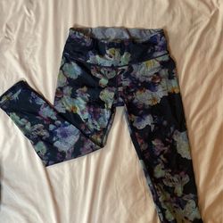 Reversible Yoga Pants, Floral/Grey