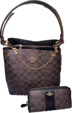 Coach Bucket Bag with Matching Wallet
