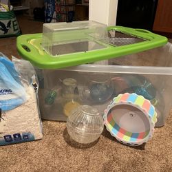 Hamster Cage And Accessories 