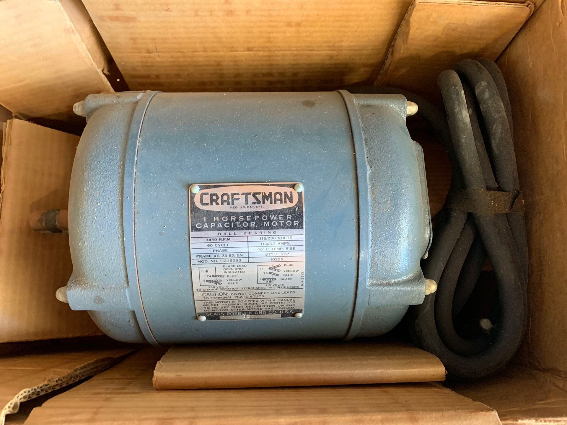 Craftsman 1 HP Capacitor Motor