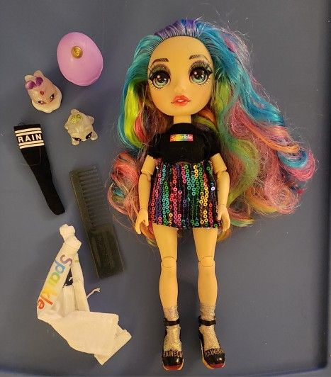 Rainbow High Amaya Raine Doll and Two Rainbocorns