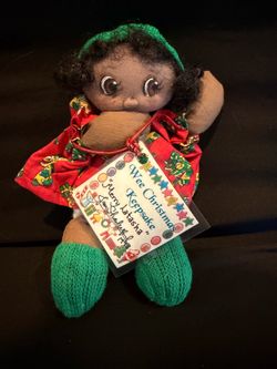 Signed Jan Shackelford Originals “Merry Latasha” 1998 Wee Christmas Keepsake Doll