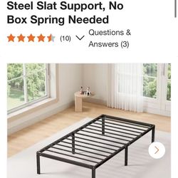 Twin metal bed frame with under neath drawers