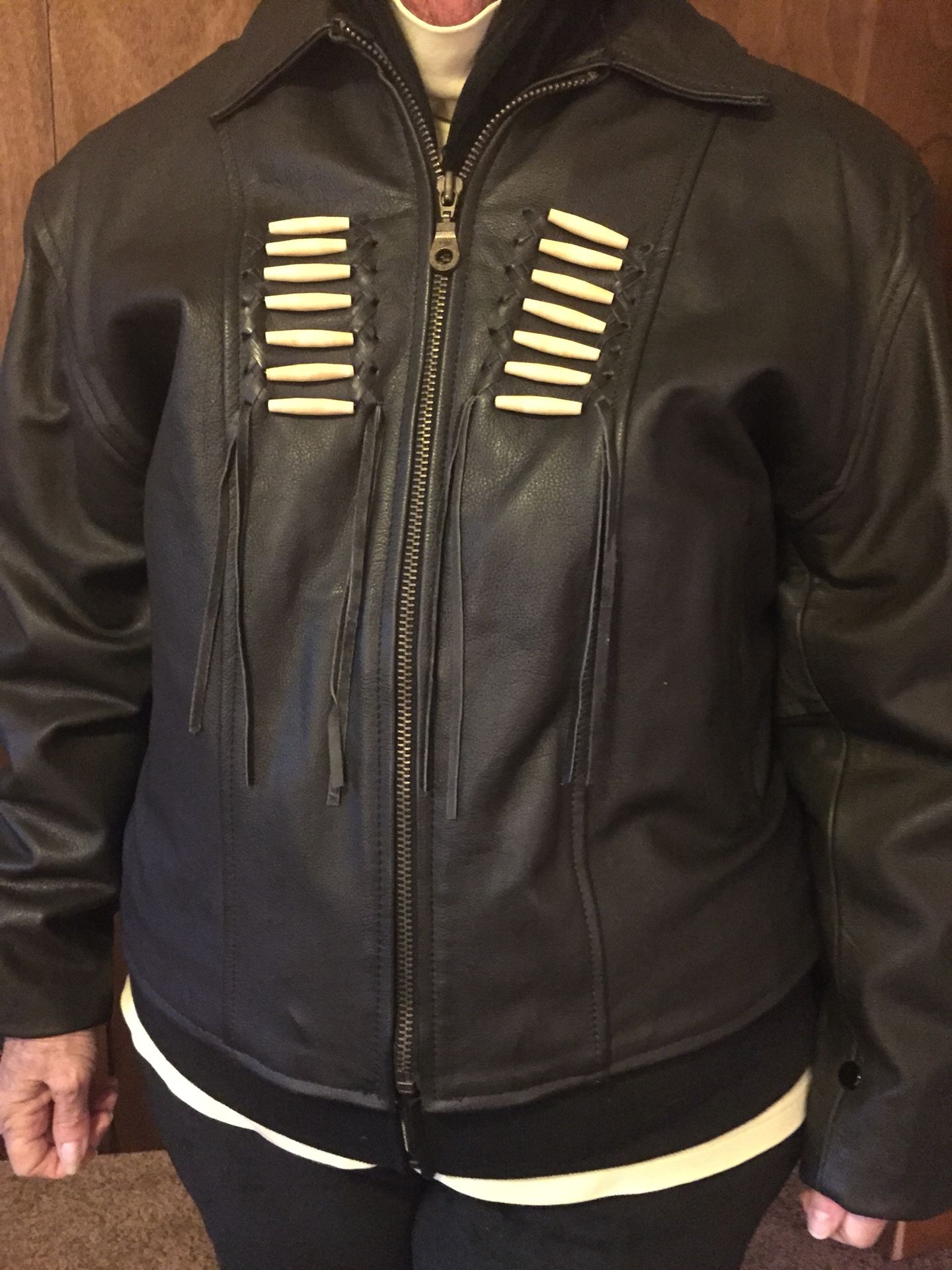 Motorcycle woman’s leather jacket
