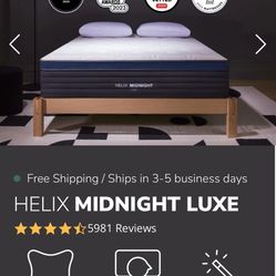 Queen HELIX "MIDNIGHT LUX" pillowtop Mattress-PRICE RRDUCED ON MAY 4th Or Qn Purple 4 Cheaap-u Haul Bring Truck