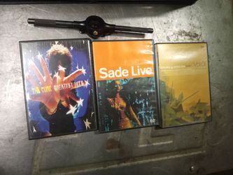Live music performance DVDs from the cure and Sade. Plus an electronic music collection dvd