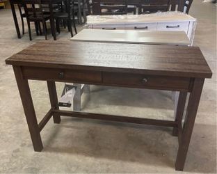 Wood Writing Desk with Drawers