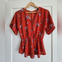 Sienna Sky Orange Small Womens Top 