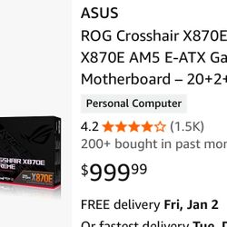 Motherboard ASUS ROG Crosshair X870E Extreme AMD X870E AM5 E-ATX Gaming Motherboard