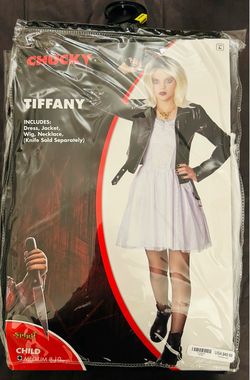 Kids Tiffany Costume Bride of Chucky (MEDIUM 8-10) Halloween Costume Horror Officially Licensed BRAND NEW IN PACKAGING