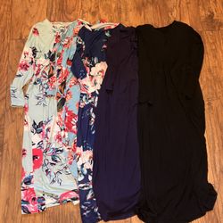 Lot Of 5 Girls Dresses, Sz 10, Long Sleeve With Pockets 