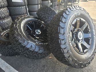 Toyota WHEELS AND TIRES 17 INCH BF GOODRICH K03 Baja champion LT 275/70R17 ALL 4 INSTALLED GLOSS BLACK WHEELS 6X139  TOYOTA 4 RUNNER, TACOMA  $1200