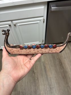 Viking longship incense burner