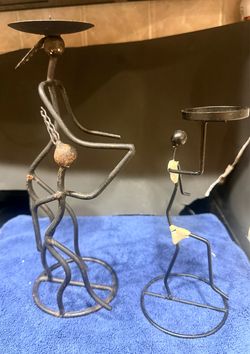 vintage Mid-Century Modern "Mother & Child" candle holder
