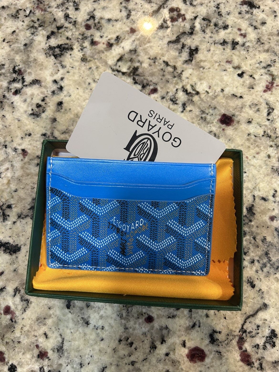 blue cardholder