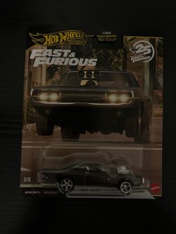 🔥CHASE🔥Hot Wheels Fast & Furious 1970 Dodge Charger R/T Black 1:64 Real Riders