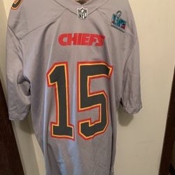 Nike Men's Patrick Mahomes Gray Kansas City Chiefs Super Bowl LVII Patch