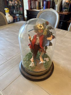 ANNALEE Doll Society Folk Hero ‘JOHNNY APPLESEED’ 1984 in Glass Dome Doll