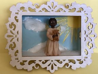 Angel girl w/ teddy bear