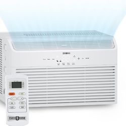 Window Air Conditioner, 8,000 BTU AC Unit for Room Window-Mounted AC with 4 Fan Speeds 5 Modes 24-Hour On/Off Timer Quiet Sleep Mode Remote Control AC
