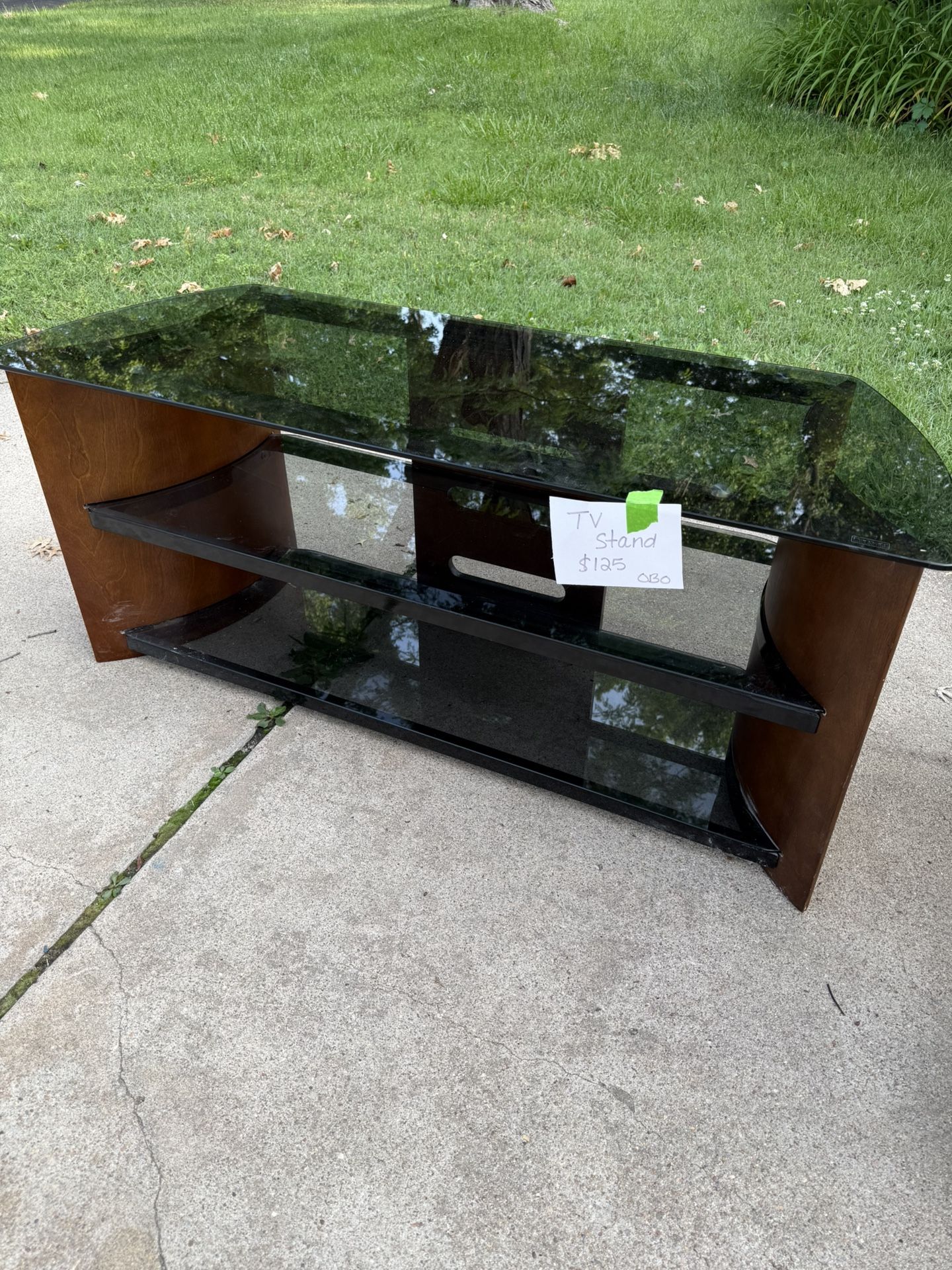 Good Condition Glass Tv Stand