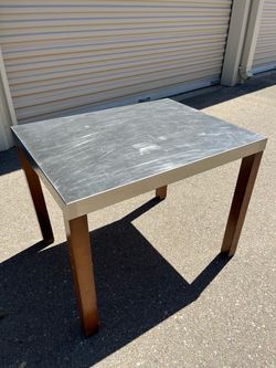 Metal wood table