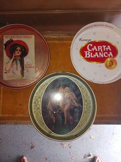 Tin Vintage Beer Serving Trays