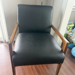 Wooden And Leather Chair 