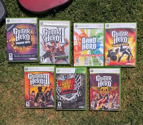 Guitar Hero lot with guitar controllers Xbox 360
