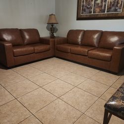 Leather Sofa And Loveseat 