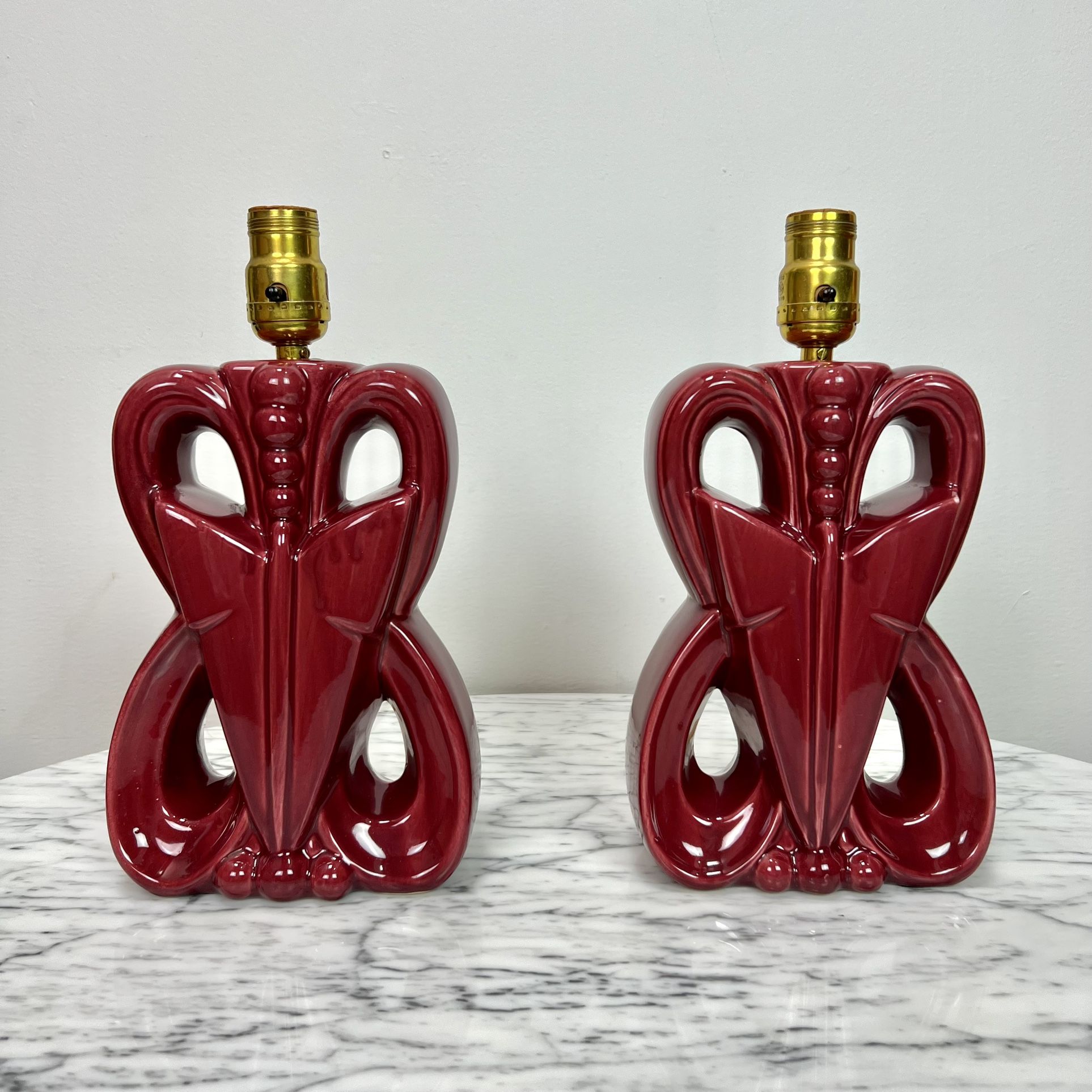 Vintage Ceramic Butterfly Lamps