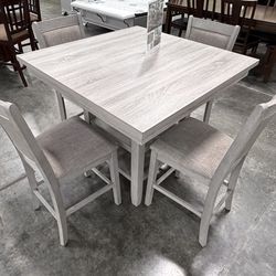 5PC Gray Dining Table Set