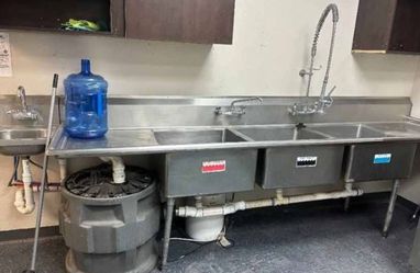 Commercial Stainless Steel 3-Compartment Sink