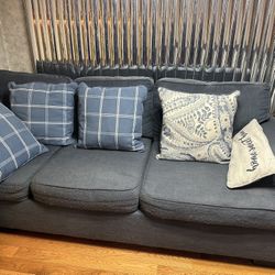 L-Shaped Sectional Sofa, Blue