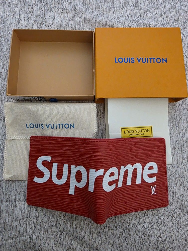 Supreme Lv Wallet New Red