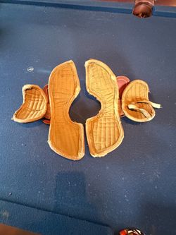 Vintage Leather Old-fashioned leather Ken Strong football shoulder pads