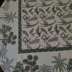 Green Tropical Couleur Nature Table Cloth