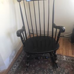 Black Ethan Allen “Glouster” rocker. 